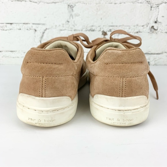 Rag & Bone Kent Suede Lace Up Sneakers Macaroon 37.5 - Picture 9 of 12